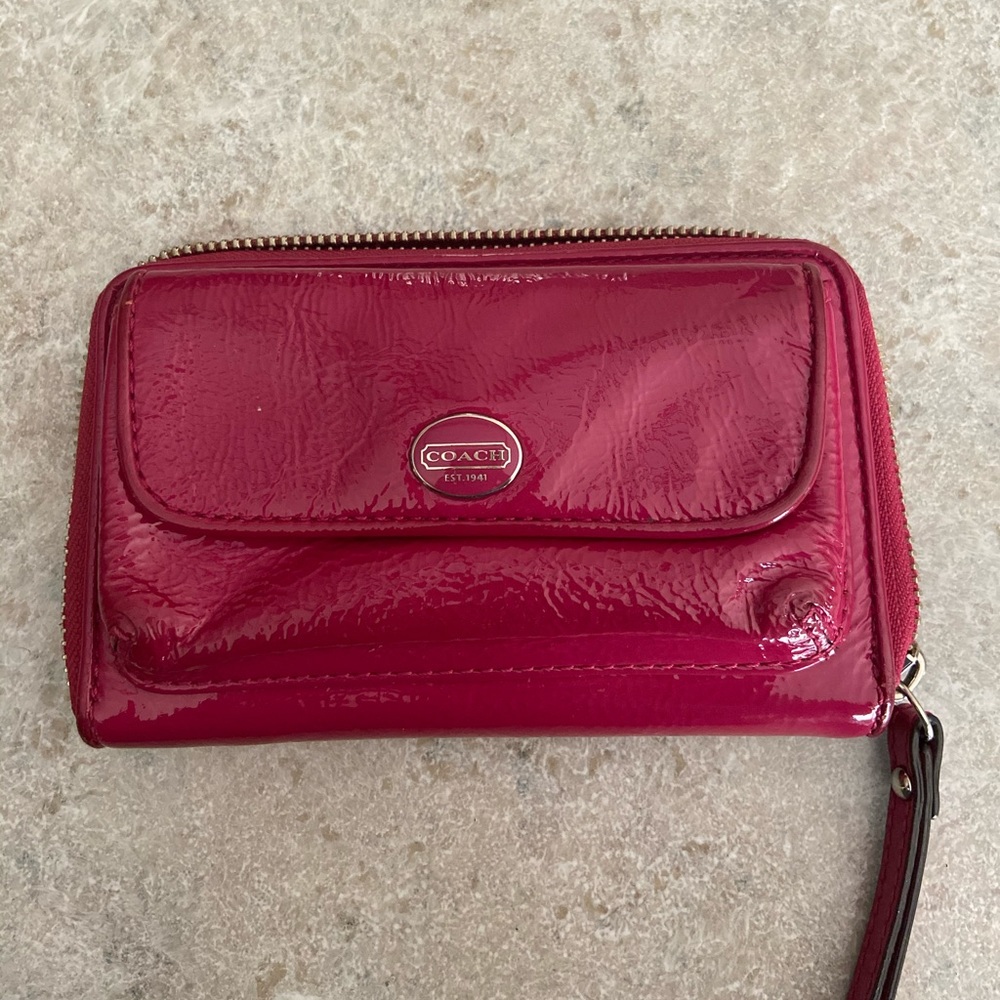 Coach Pink Zip Wallet